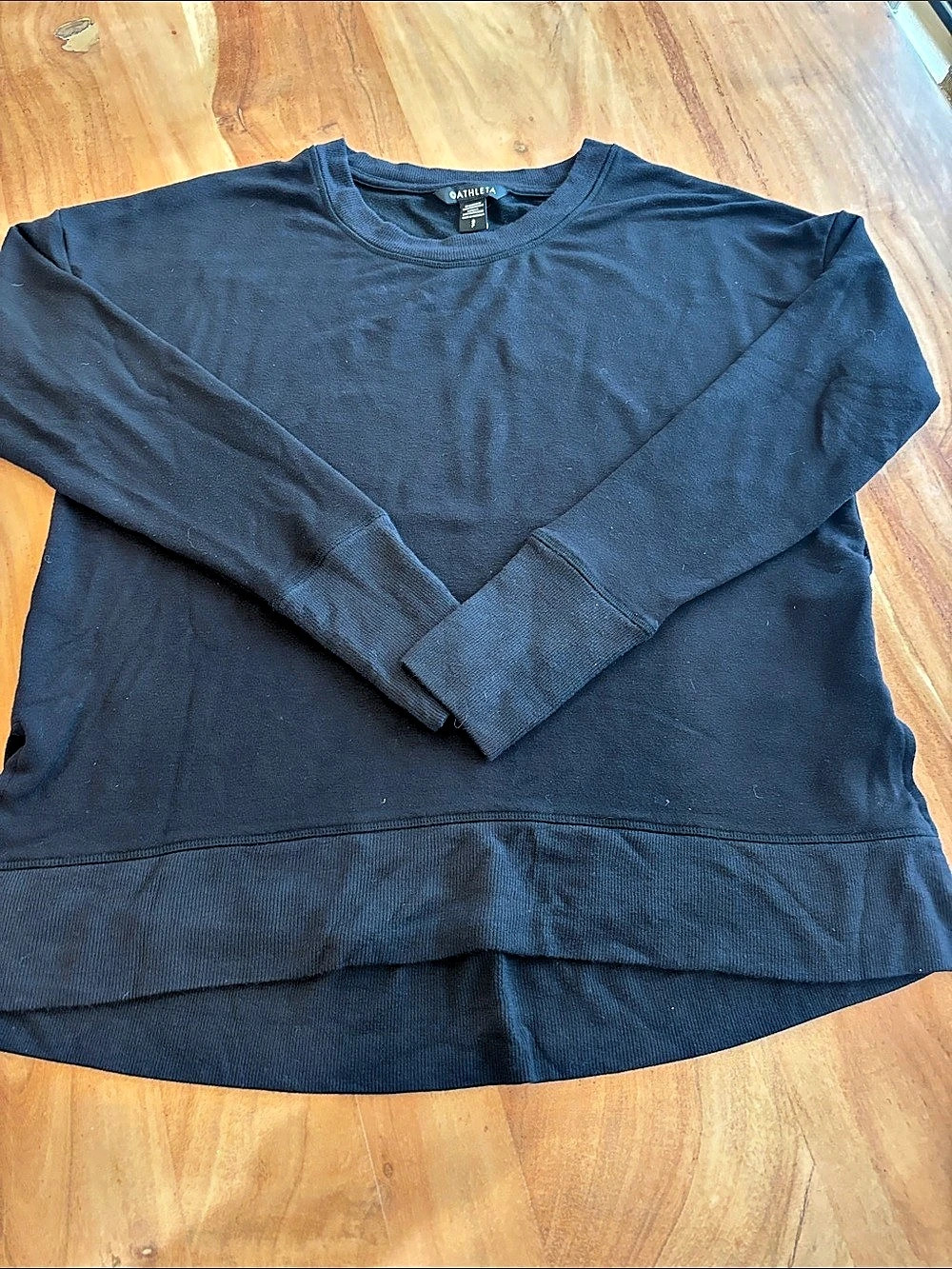 Athleta Coaster Luxe Sweatshirt Black Size Small